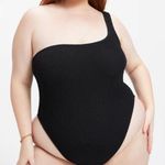 Good American NWT Always Fits Shoulder One Piece Swimsuit in Black Photo 0