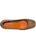 Coach Ankle Strap Pump Metallic Suede Size 9 Photo 4