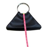 wilson's leather 90s Vintage Wilson’s Leather Chocolate Brown Triangle bag with silver handles Photo 2