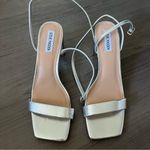 Steve Madden Luxe Metallic Block Healed Strappy Sandal Square Toe Luxe 11M Photo 0