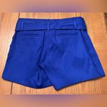 Banana Republic  Belted Scallop Royal Blue Stretchy Cotton 5” Dress Shorts Size 4 Photo 9
