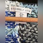 Sincerely Jules blue and white crew neck sweater Photo 5