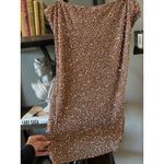 retrofete Dionne Sequin Mini Dress Silver Nude Womens Size XL Tan Photo 8