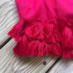 Tularosa  Women's Red Tasselled Crop Top Size S Photo 3