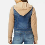 Wall Flower Denim Sherpa Jean Jacket Size M Photo 1