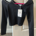 ZARA  Black Rhinestone Long Sleeve Top Photo 0