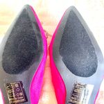 Arula Fuchsia Mules with Sparkling Silver Rhinestone Bow Heels. Pink Size 8 Photo 2