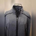 Karen Scott  SPORT  Black and White Striped Jacket Photo 2