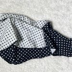Seed Heritage Swim Black and Shite Polka Dot Ruffle Bikini Top Size M Photo 4