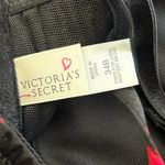 Victoria's Secret  Y2K 100% Silk Black & Red Floral Print Lace Up Corset Top 34B Photo 6