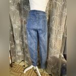 Venus Blue Denim Jeans Rhinestone Fishnet Distressed Photo 4