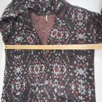 Free People  Boho Alpaca Cardigan Long Wool Blend Open Front Multicolor Aztec S Photo 6
