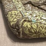 Vera Bradley Large Green and Brown Floral Cotton Crossbody Bag Photo 11