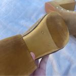 Avellini Italy Y2K Suede Clog Mules Sandals US 9.5 Tan "Wood" Block Heel Studded Photo 3