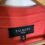 Talbots Petite Wool Blend Boyfriend Sweater Blazer | Coral Pink | Size 6P Photo 4