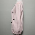 Elle  pink black beaded polka dot crewneck sweater size medium Photo 3