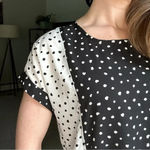 Anthropologie  W5 Black & White Specks Short Sleeve Blouse Small Photo 5