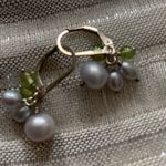 Delicate baby blue pierced earrings Photo 0