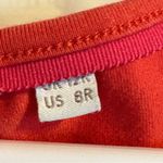 Boden Womens Jessie Jersey Knit Dress Size 8 Stretch Floral Pockets Midi Coral Orange Photo 5