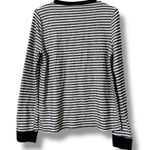 Gianni Bini  juniors size large long sleeve pullover striped black ivory heart Photo 5