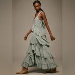 Pilcro  Anthropologie Sleeveless Tiered Ruffled Denim Midi Dress size small Photo 2