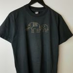 90s Vintage Two Elephant T Shirt USA Animal Rhinestones Studs Graphic Tee Large Photo 11