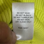 Women’s Lumiere Neon Yellow/Green Basic Long Sleeve Ribbed Top Size Small Yellow Photo 4