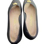 Salvatore Ferragamo  Boutique Navy Blue Heels Size 7.5 Gold Crest Low Heel‎ Pumps Photo 5