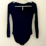 Free People  Ribbed Boat Neck Bodysuit | Size Small Photo 0