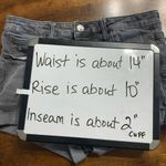 RSQ  Tilly Size 27 Shorts Cuffed Exposed Button Up Distress Mid Rise Women's Gray Photo 7