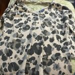 Democracy  lightweight sweater in tan and gray cheetah print, size small, NWT $78 Photo 5