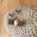 Metallic Gold Color Post Earrings Wedding Pageant Photo 3