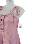 Speechless Tie Strap Eyelet Lace Boho Fit & Flare Dress Flowy Pink Size Small Photo 4