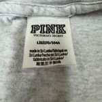 PINK - Victoria's Secret PINK Victoria’s Secret Light Grey Cropped Shirt with Rainbow Rhinestone Logo Photo 3