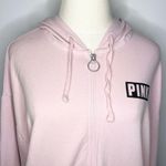PINK - Victoria's Secret PINK VICTORIA’S SECRET Light Baby Pink Full Zip Hoodie Hooded Jacket Small Photo 1