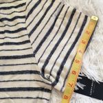 Lucky Brand  Tee Shirt crew neck short sleeves cream blue stripes Size Medium Photo 4