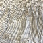 Per Se Linen Shorts  Blue White Striped Elastic Drawstring Waist Photo 6