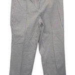 Talbots Stretch Black & White Basket Weave Flat Front Capri Pants Size 4 EUC Photo 0