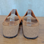 Mila Paoli Italian Made Orange Suede Wedge Slide Sandals 8.5 Photo 5