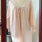 Southern Nights Pink Lacy Long Sleeve Nightgown Size Small Photo 5