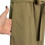 Everlane  Japanese GoWeave Essential Cropped Olive Green Wide Leg Jumpsuit size 6 Photo 11