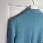 Talbots Blue 100% Merino Wool Sweater Knit Blazer Jacket W1188 Sz S Photo 8