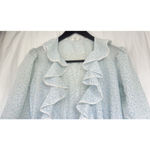 Juli of Slumbertogs Vintage Blue Floral Ruffle Maxi Dress Cottage Prairie Small Photo 1