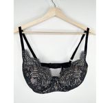 Victoria's Secret  Womens Black Lace Lined Demi Bra Size 32DDD Sexy Date Night Photo 0