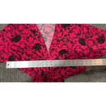 Linea Donatella Robe Women’s L/XL Floral Deep Pink/ Black Lingerie Loungewear Photo 4