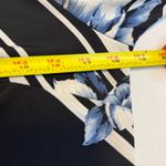 Roz & Ali  Women Black Blue Floral Stripe Short Sleeve Knee Length Dress Size M # Photo 5