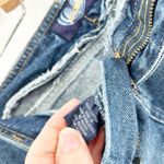 Angels Womens Y2K Vintage Faded Raw Hem‎ Cut Off Denim Micro Mini Skirt Size 5 Blue Photo 5