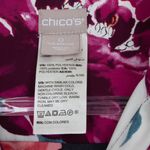 Chico's  Womens‎ Floral Button Down Blouse Size S Shark Bite 3/4 Sleeve Whimsigoth Photo 4