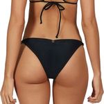 VIX Swimwear, Ella Beaded Side Solid Bikini Bottom, Large, $116 Black Photo 2