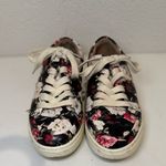 Sofft Sanders Floral Leather Sneakers Black White Pink Multicolor Size 7 Photo 2